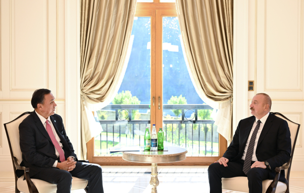 Prezident İlham Əliyev Qəbələdə Türk Dövlətləri Təşkilatının Baş katibini qəbul edib VİDEO