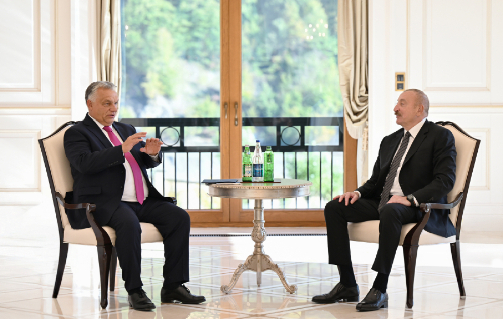 President of Azerbaijan Ilham Aliyev met with Prime Minister of Hungary in Gabala VIDEO
