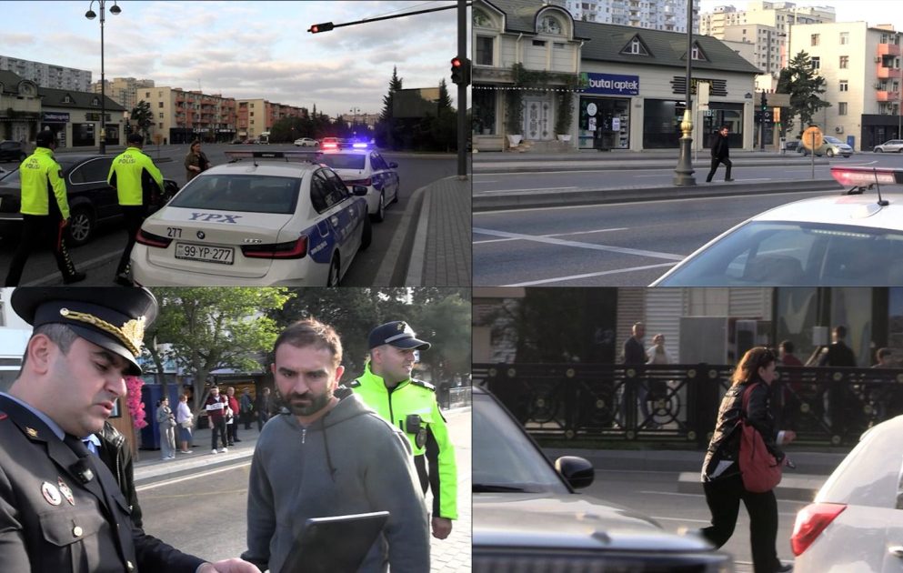 Bakıda piyadalar üçün dərs: Polis ölüm anlarını göstərdi VİDEO