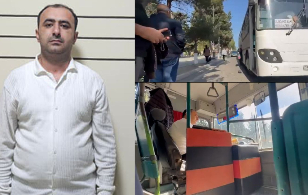 Sumqayıtda narkotik vasitənin təsiri altında sərnişin avtobusu idarə edən sürücü həbs olunub VİDEO