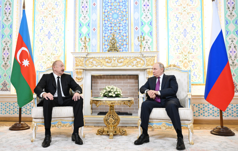 Düşənbədə Azərbaycan Prezidenti İlham Əliyevin Rusiya Prezidenti Vladimir Putin ilə təkbətək görüşü olub  YENİLƏNİB-2  VİDEO