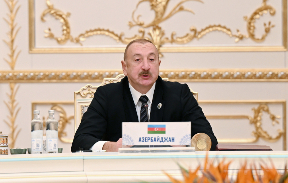 Duschanbe: Präsident Ilham Aliyev hält Rede beim Treffen des Rates der GUS- Staatschefs im engen Kreis AKTUALISIERT VIDEO