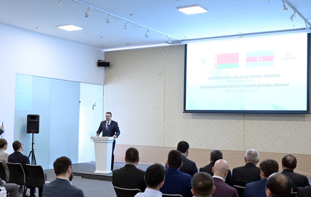 Azərbaycan-Belarus biznes forumu keçirilib VİDEO