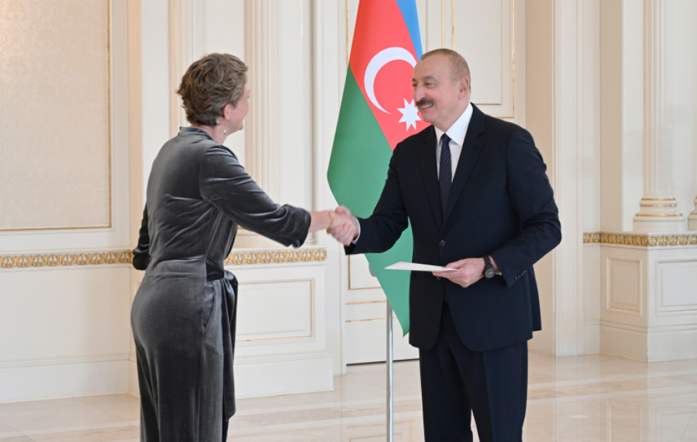 President Ilham Aliyev received credentials of incoming ambassador of the Netherlands VIDEO