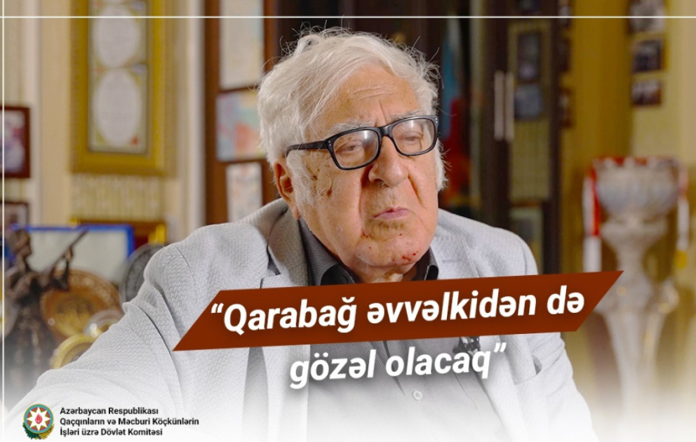 Xalq yazıçısı Anar: Qarabağ əvvəlkindən də gözəl olacaq VİDEO