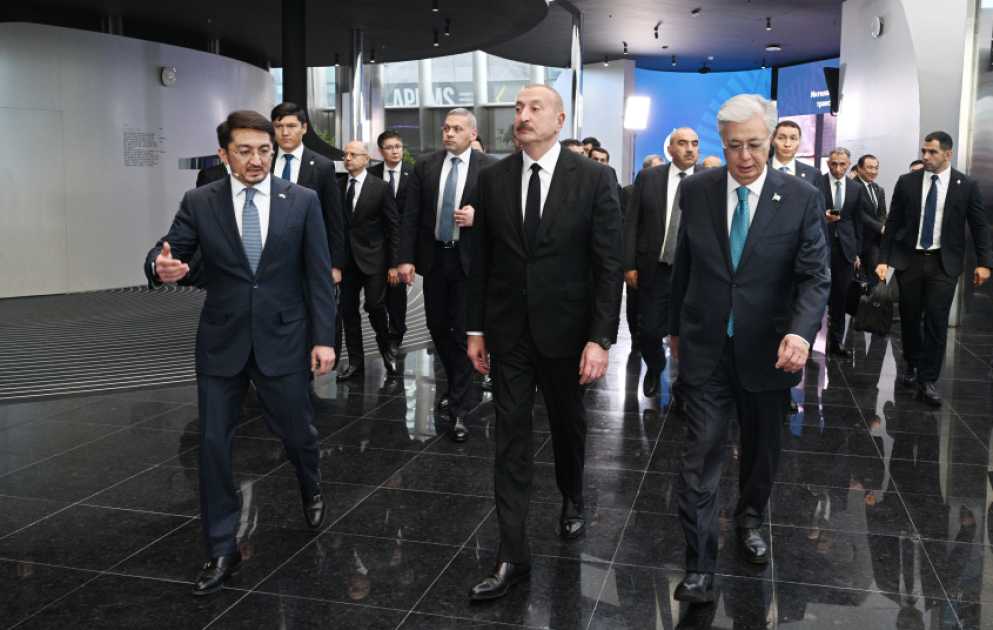 Presidents Ilham Aliyev and Kassym-Jomart Tokayev visited “Alem.ai” International Artificial Intelligence Center in Astana VIDEO