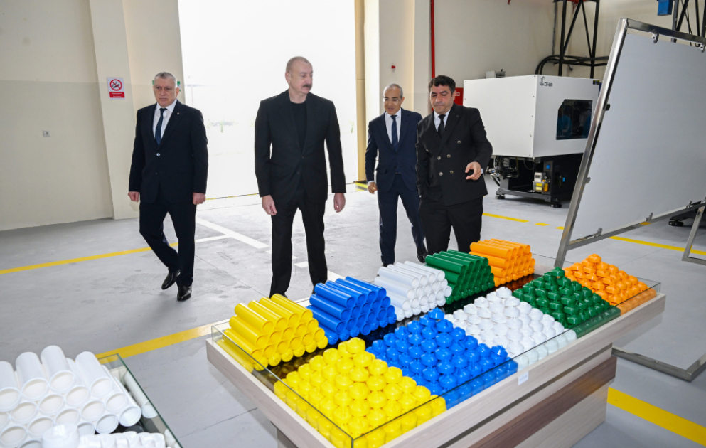 President Ilham Aliyev visited water filter production facility in Sabirabad VIDEO