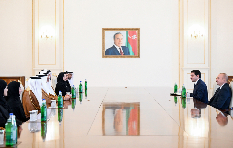 President Ilham Aliyev received Speaker of Federal National Council of United Arab Emirates VIDEO