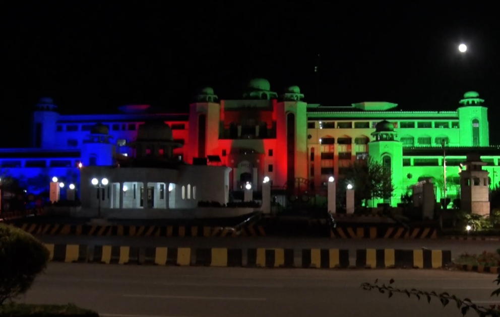İslamabad Azərbaycan bayrağının rəngləri ilə işıqlandırılıb