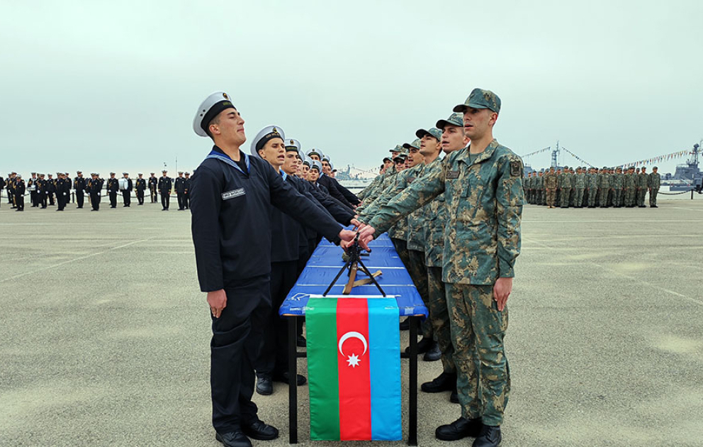 Azərbaycan Ordusunda andiçmə mərasimləri keçirilib VİDEO