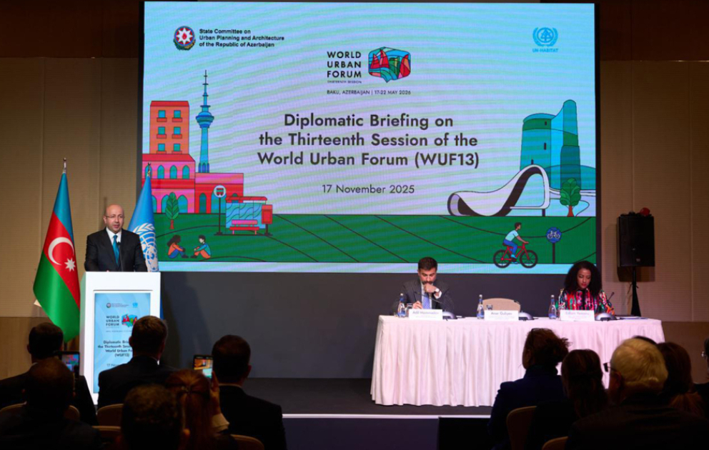 Diplomatik korpus nümayəndələri üçün WUF13-ə dair məlumat sessiyası keçirilib VİDEO