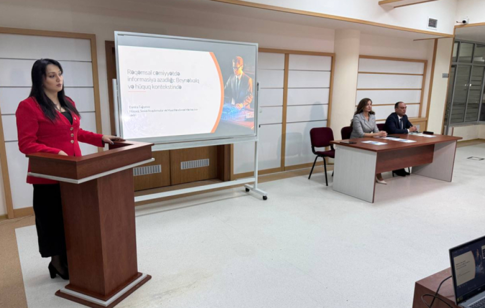 Naxçıvanda rəqəmsal cəmiyyətdə informasiya azadlığı mövzusunda məlumat sessiyası keçirilib VİDEO