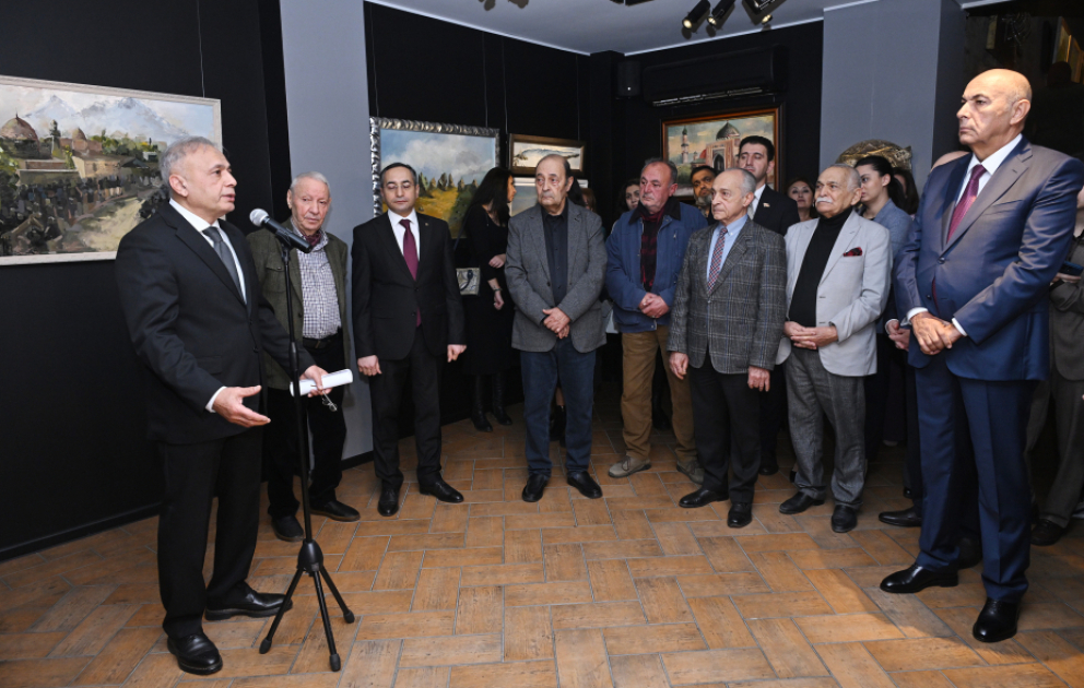 “Təsviri incəsənətdə Qərbi Azərbaycan hekayəsi” mövzusunda rəsm müsabiqəsinin yekun sərgisinin açılışı olub VİDEO