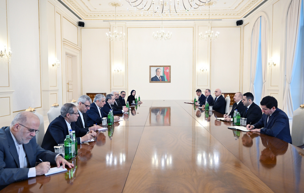 Prezident İlham Əliyev İranın xarici işlər nazirinin rəhbərlik etdiyi nümayəndə heyətini qəbul edib VİDEO