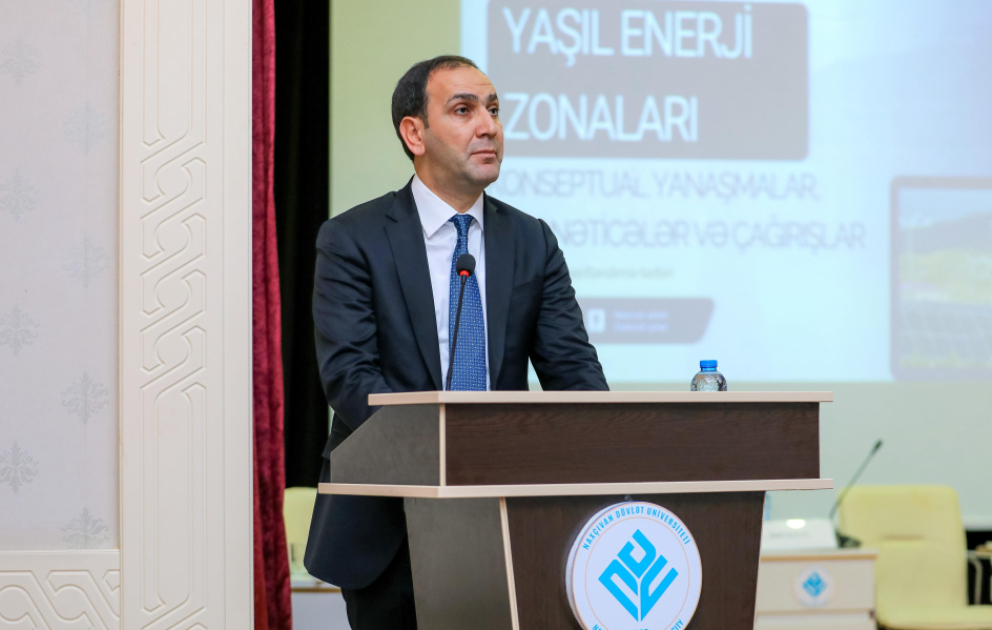 Naxçıvanda “Yaşıl enerji zonaları: konseptual yanaşmalar, ilkin nəticələr və çağırışlar” mövzusunda tədbir keçirilib VİDEO