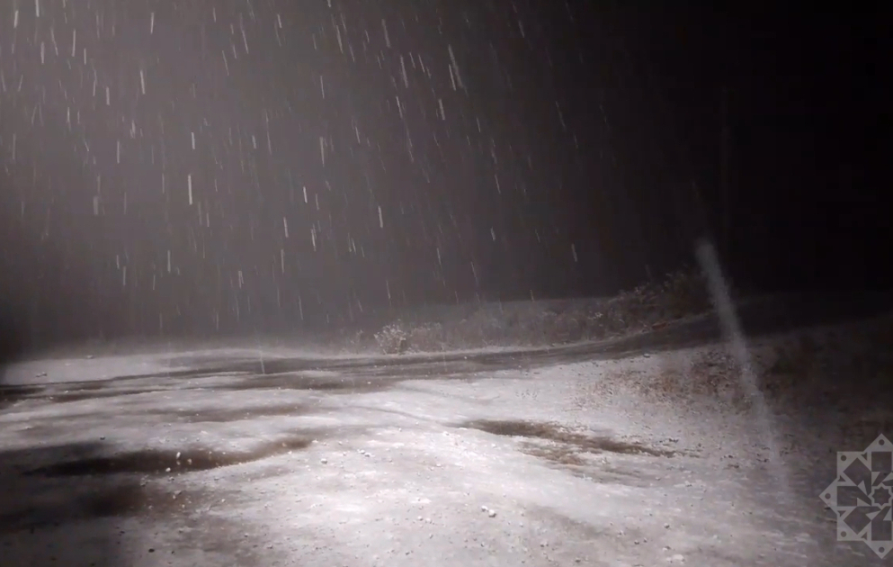 Laçına qar yağır VİDEO