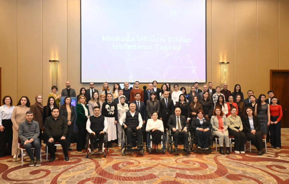 “Mediada inklüziv dildən istifadənin təşviqi” mövzusunda seminar keçirilib VİDEO
