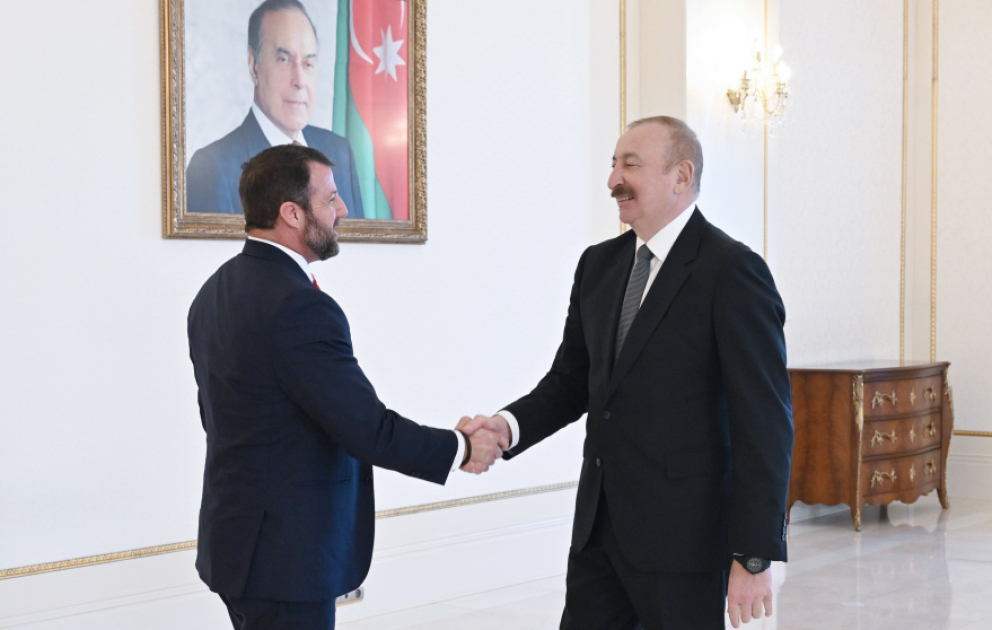 Azərbaycan Prezidenti İlham Əliyev ABŞ nümayəndə heyətini qəbul edib VİDEO