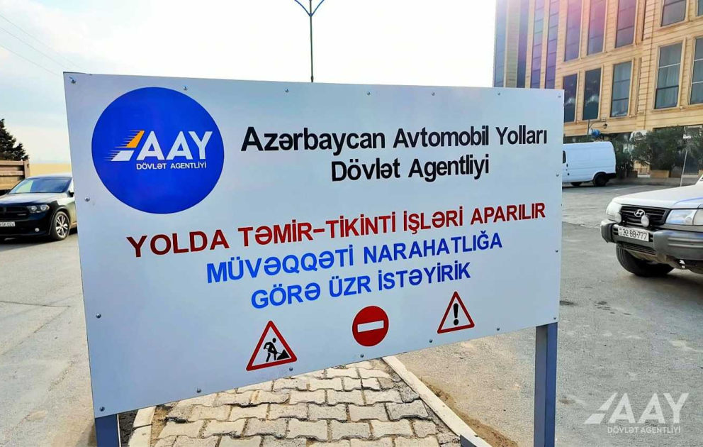 Masazırda 2 kilometr uzunluğa malik yol təmir olunur VİDEO