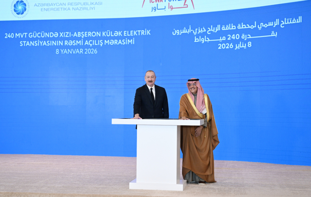 Baku hosted official opening ceremony of “Khizi-Absheron” Wind Power Plant VIDEO