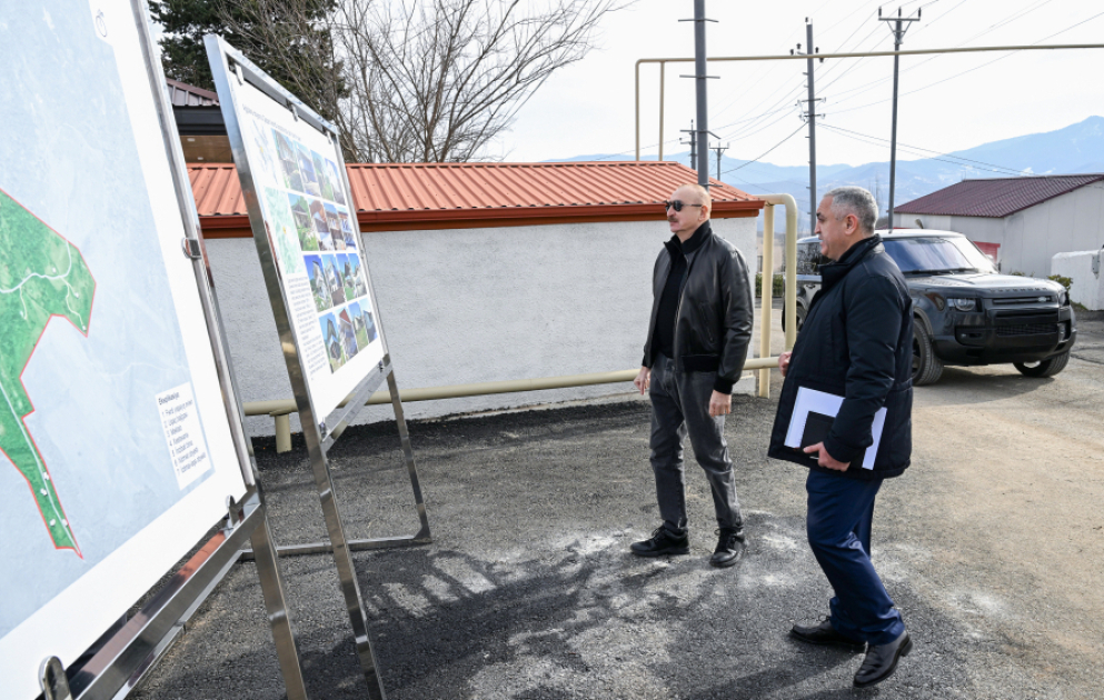 President Ilham Aliyev inspected reconstruction progress in Chapar Village, Aghdara district VIDEO