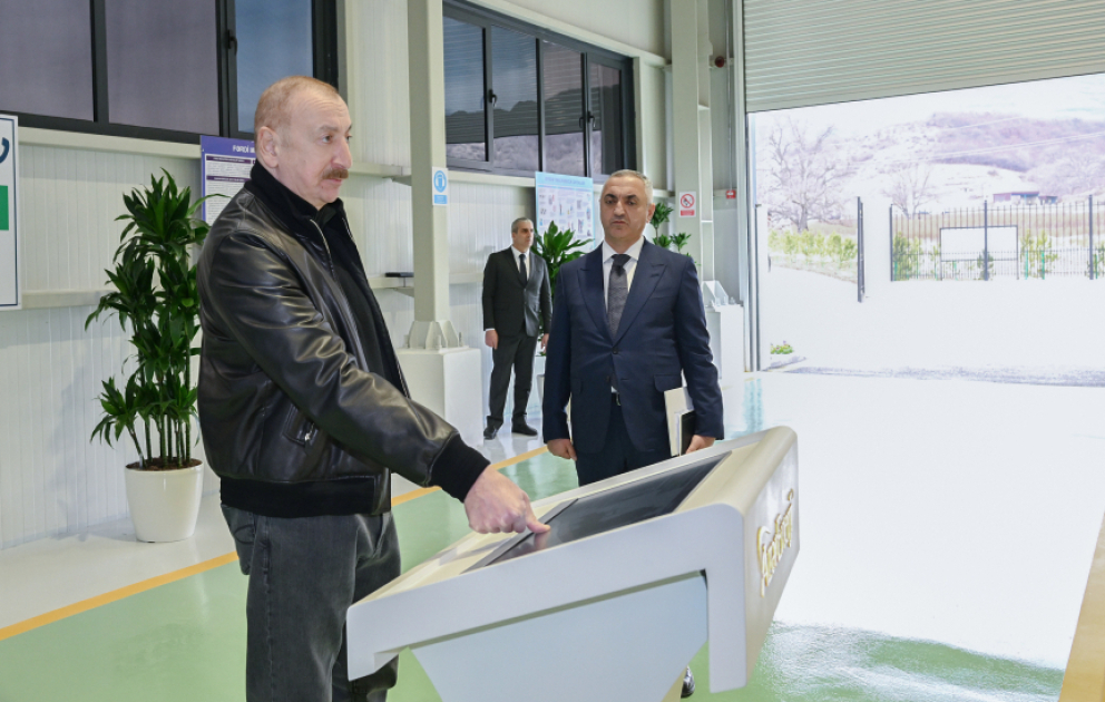 Президент Ильхам Алиев принял участие в открытии гидроэлектростанции «Гозлукёрпю» в Агдеринском районе  ОБНОВЛЕНО  ВИДЕО
