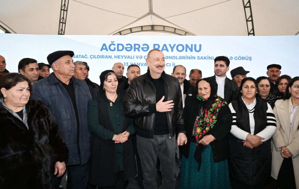 President Ilham Aliyev met with residents of Ashaghi Oratagh, Childiran, Heyvali, and Chapar villages in Aghdara VIDEO