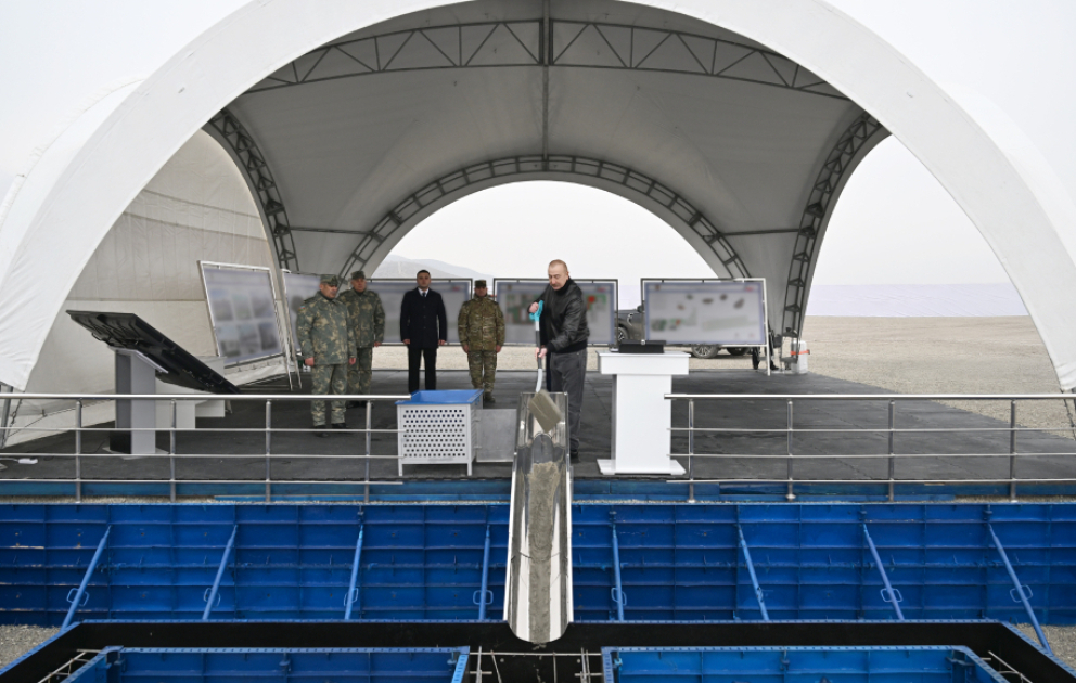 President Ilham Aliyev laid foundation stone for Special Operations Center in Aghdara district VIDEO