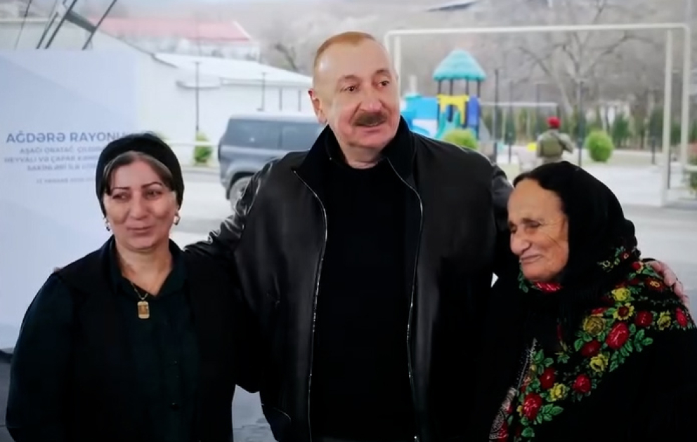President Ilham Aliyev shared post from his meeting with Aghdara residents VIDEO