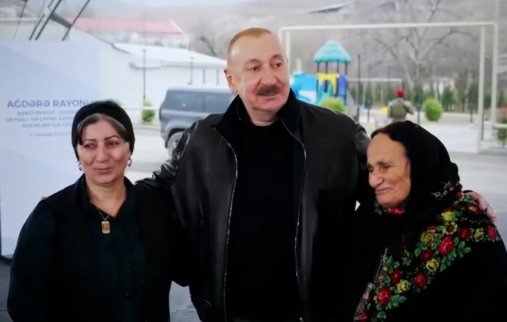 Präsident Ilham Aliyev teilt Beitrag über sein Treffen mit Einwohnern von Aghdara VIDEO