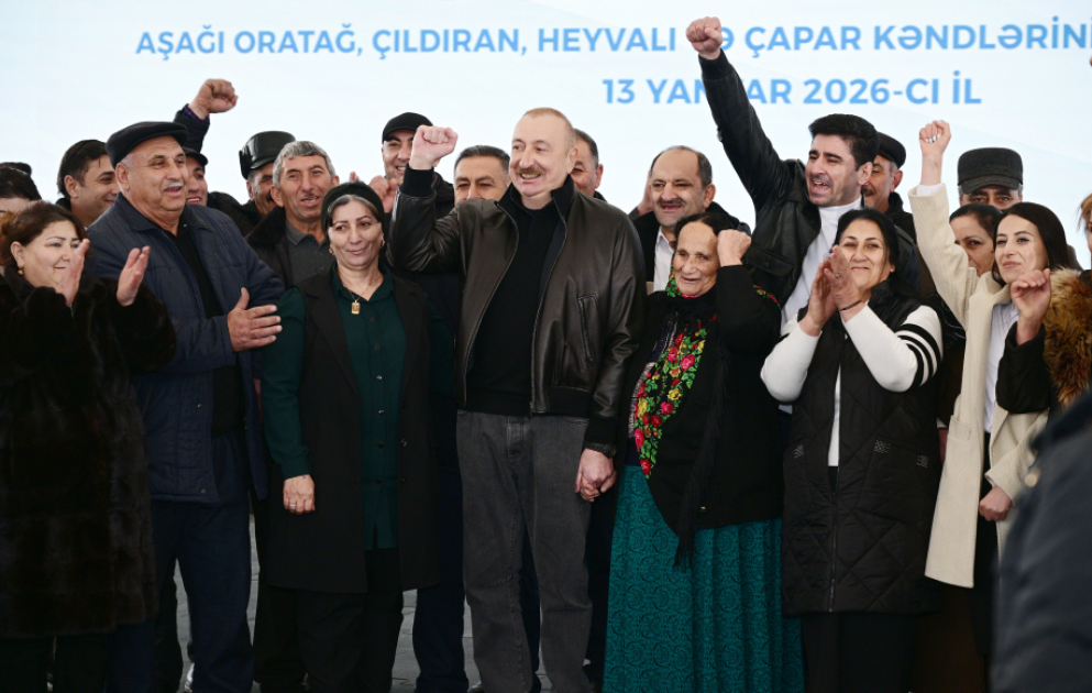Le président Aliyev rencontre les habitants des villages d’Achaghy Oratagh, Tchyldyran, Heyvali et Tchapar du district d’Aghdéré MIS A JOUR VIDEO