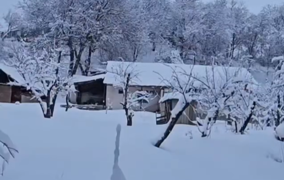 Высота снежного покрова в Ордубаде превысила 60 см ВИДЕО