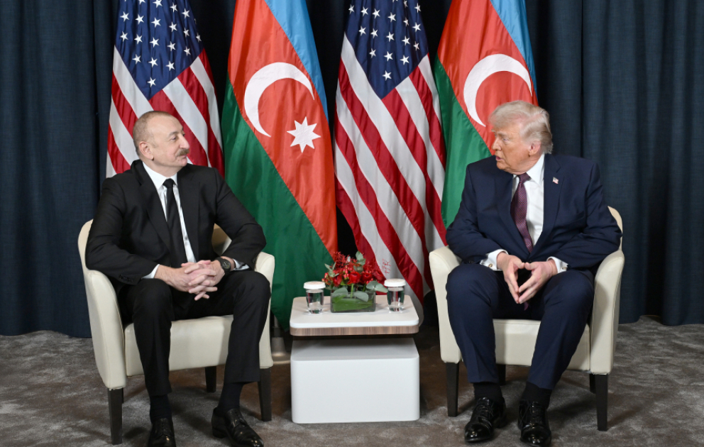 President of Azerbaijan Ilham Aliyev held meeting with U.S. President Donald Trump in Davos VIDEO