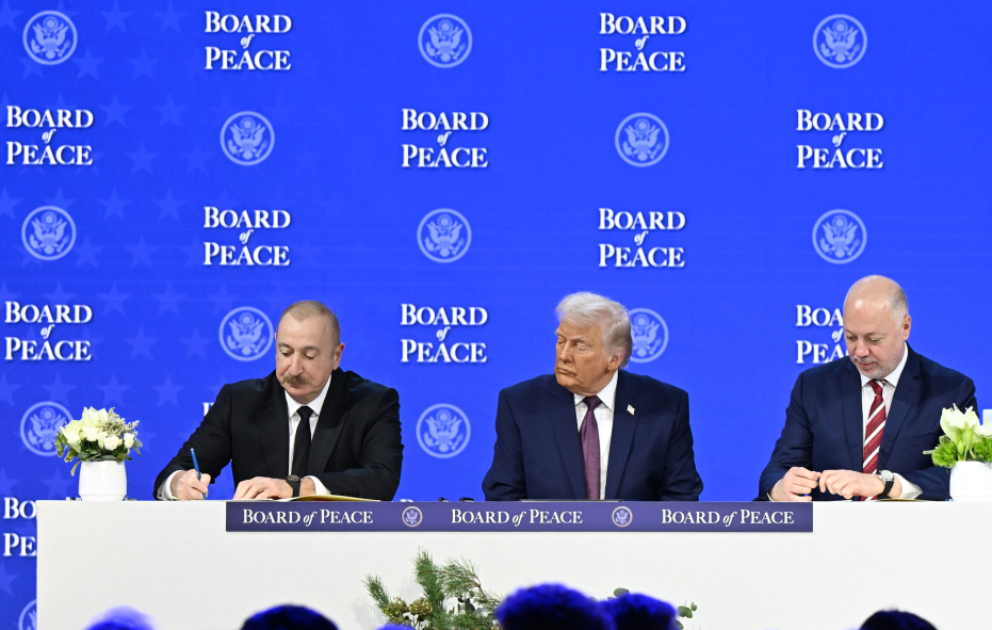 Prezident İlham Əliyev Davosda “Sülh Şurasının Nizamnaməsi” sənədinin imzalanma mərasimində iştirak edib YENİLƏNİB VİDEO