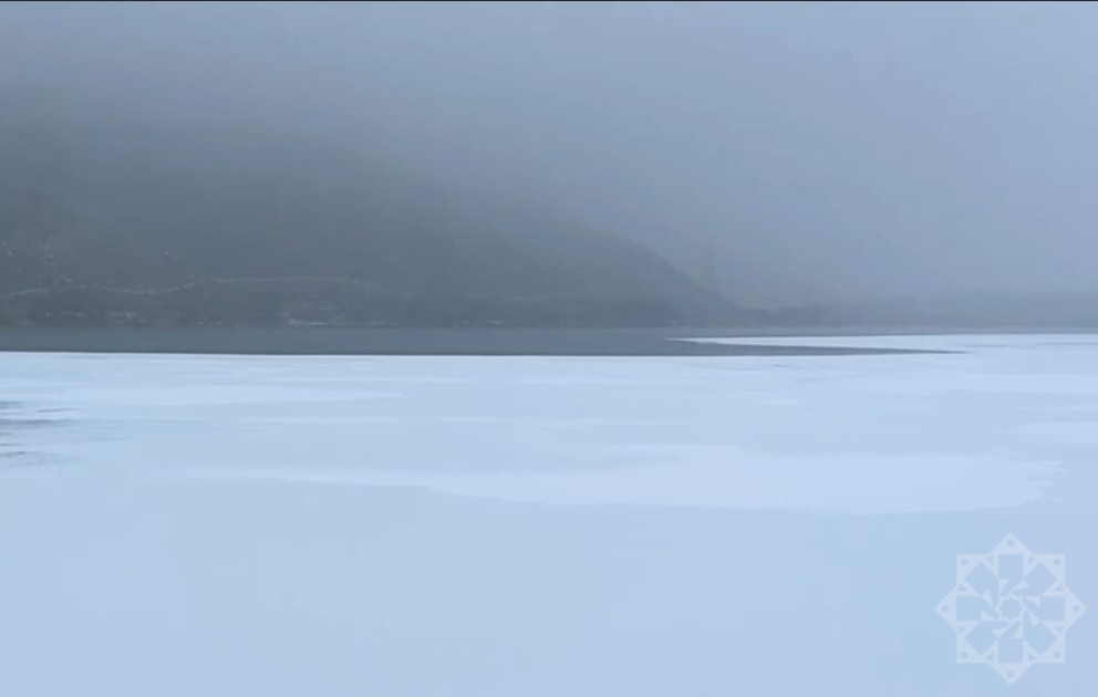 Арпачайское водохранилище покрылось льдом ФОТО ВИДЕО