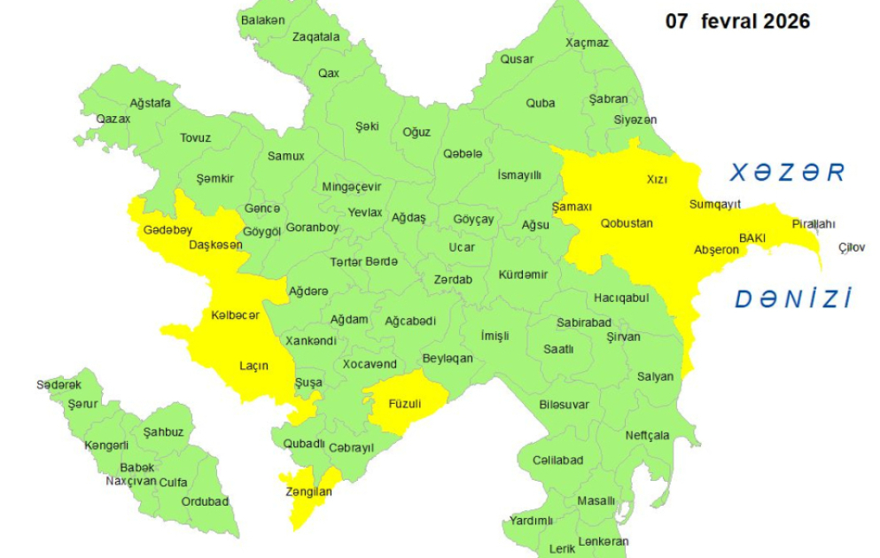Küləkli hava şəraiti ilə bağlı sarı xəbərdarlıq verilib VİDEO
