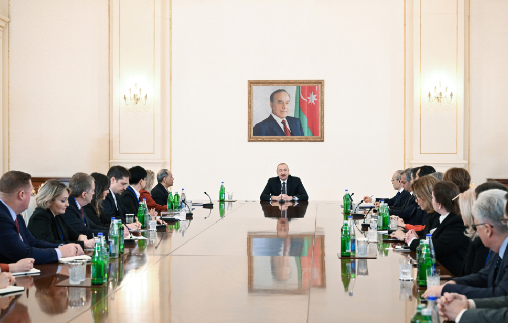 President Ilham Aliyev received delegation of the U.S. Chamber of Commerce VIDEO