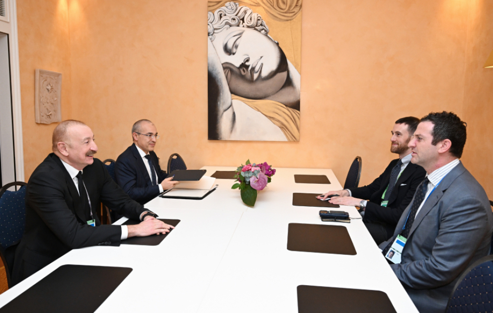 München: Präsident Ilham Aliyev trifft den Präsidenten für Globale Angelegenheiten der Goldman Sachs Group, Inc. VIDEO