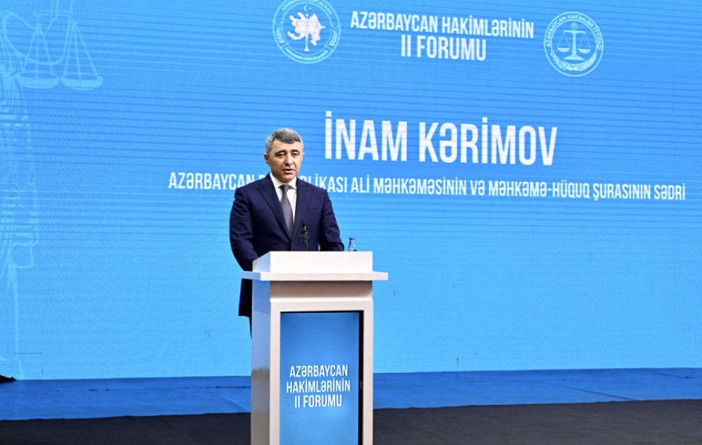 İnam Kərimov: Məhkəmələrdə İKT-nin inkişafı və süni intellektin tətbiqi mürəkkəb işlərin analizində əhəmiyyətli rol oynayacaq VİDEO