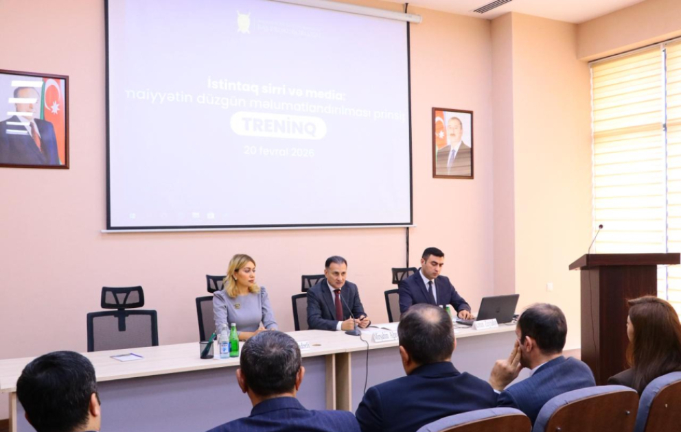 Baş Prokurorluqda media nümayəndələri üçün treninq keçirilib VİDEO