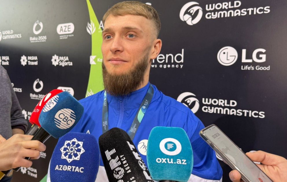 Qızıl medal qazanan gimnast: Mən yarışlar zamanı özümlə mübarizə aparıram VİDEO