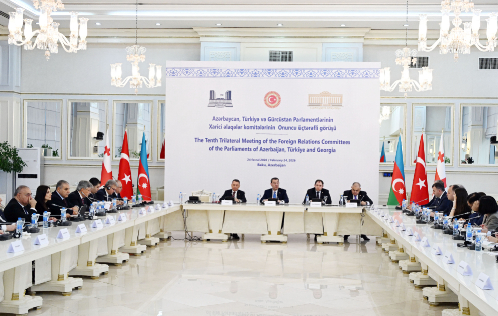 Azərbaycan, Türkiyə və Gürcüstan parlamentlərinin Xarici əlaqələr komitələrinin onuncu üçtərəfli iclası keçirilib YENİLƏNİB VİDEO