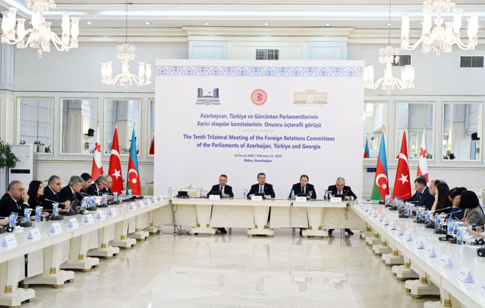 Baku hosts tenth trilateral meeting of the Foreign Relations Committees of parliaments of Azerbaijan, Türkiye, and Georgia VIDEO