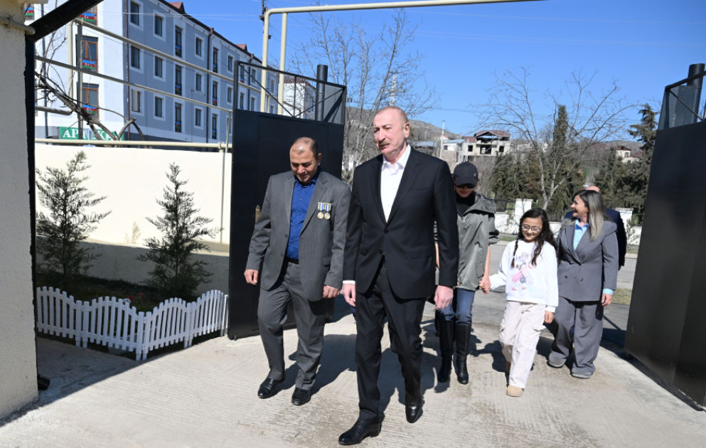 President Ilham Aliyev inspected reconstruction progress in Khojavend town VIDEO