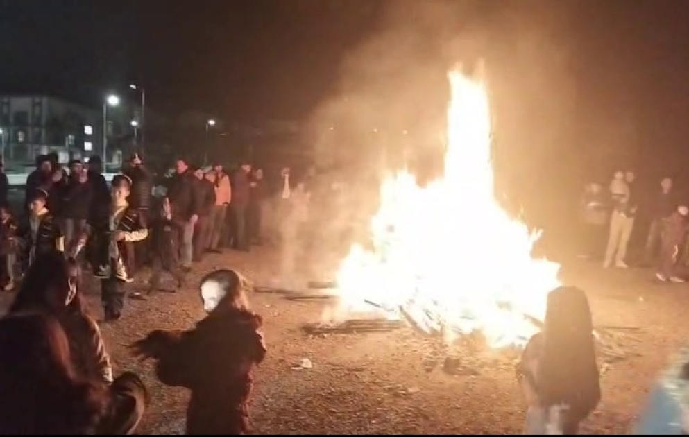 Kəlbəcərdə Od çərşənbəsi tonqalı qalanıb VİDEO