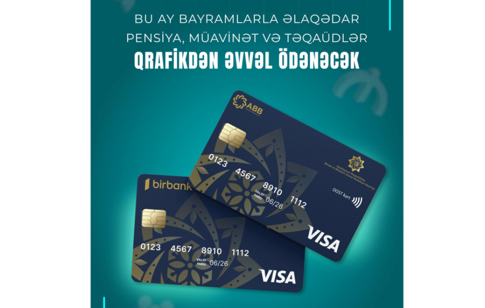 Bu ay pensiya, müavinət və təqaüdlər qrafikdən əvvəl ödəniləcək VİDEO