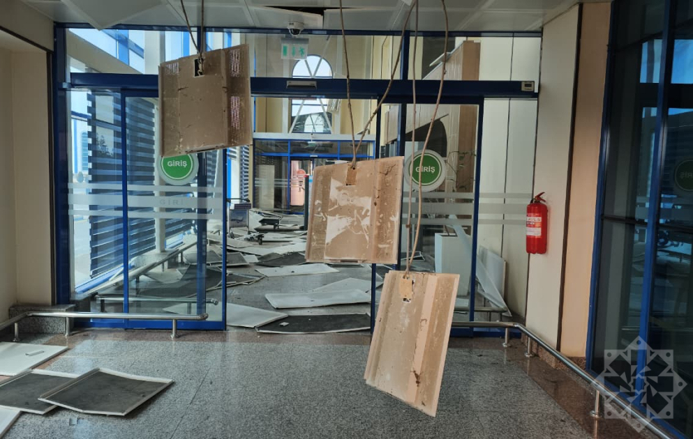 Dron hücumu olan Naxçıvan aeroportundan GÖRÜNTÜLƏR VİDEO