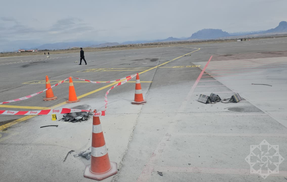 Naxçıvan aeroportuna düşən dronun qalıqları - FOTOLAR VİDEO