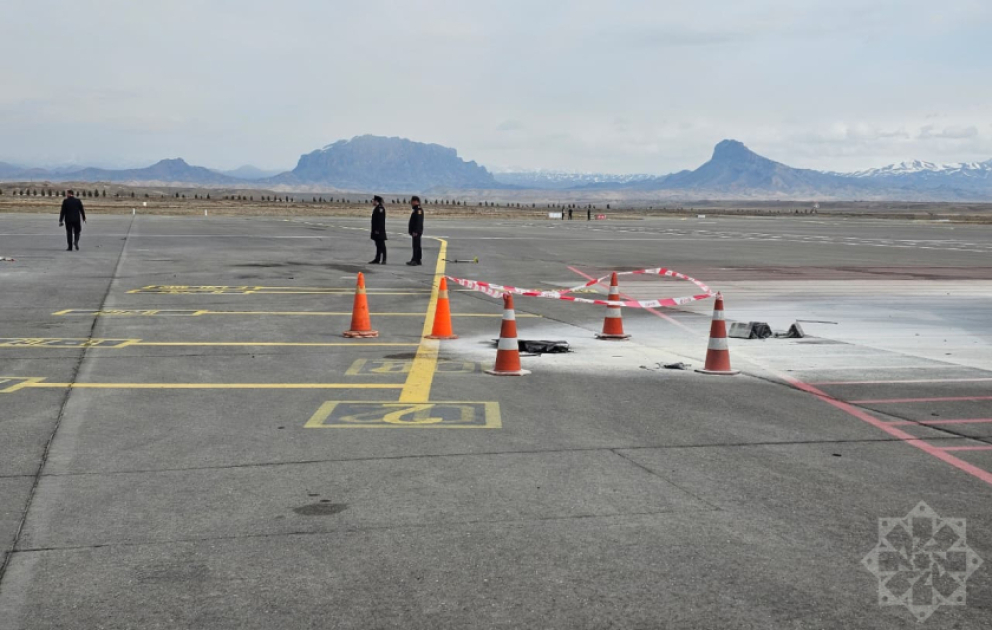 Remnants of the drone that hit Nakhchivan Airport – PHOTOS VIDEO