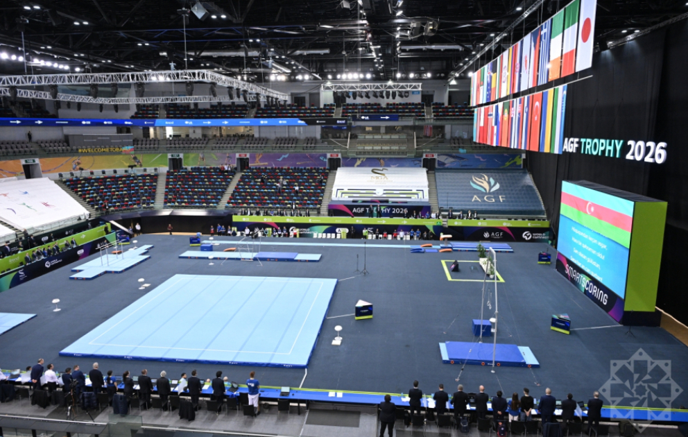 Bakıda idman gimnastikası üzrə Dünya Kuboku start götürüb VİDEO
